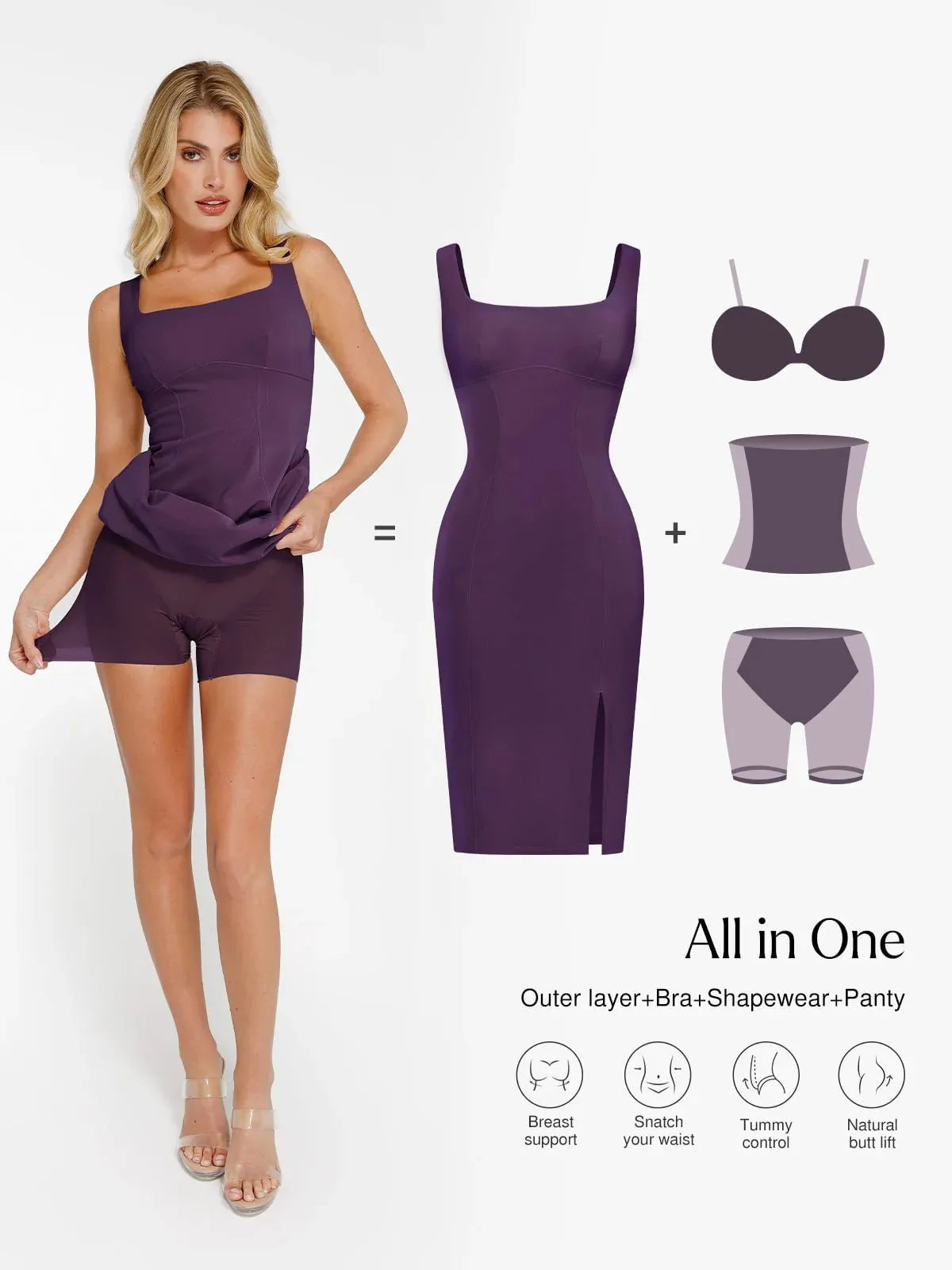 LINA – Nubuck Sculpt Midi Dress