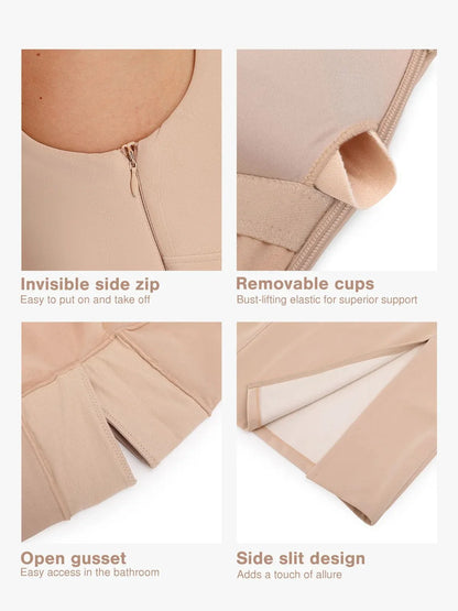 LINA – Nubuck Sculpt Midi Dress