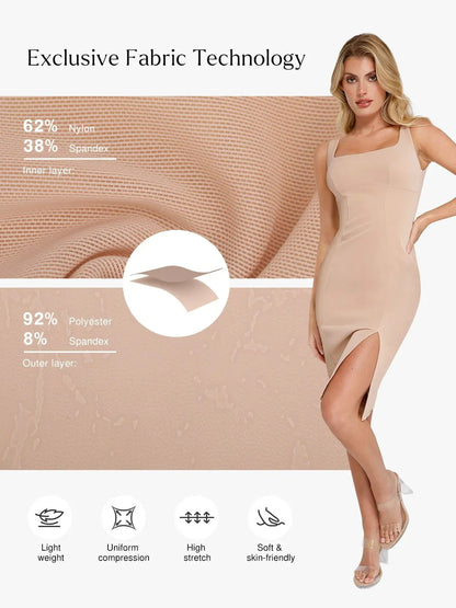 LINA – Nubuck Sculpt Midi Dress