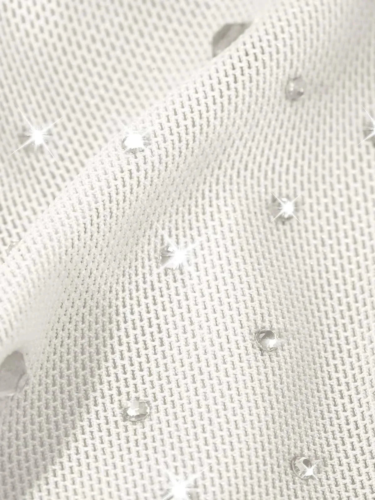 CYRA – Crystal Mesh Shaping Dress - LivingCurves Diamonds Bodycon Party Cocktail Evening Gown Wit / S