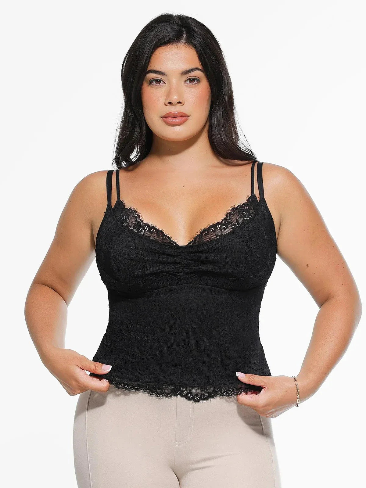 Shapewear Lace Contouring Camisole - LivingCurves Skin / XS