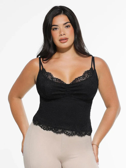 Shapewear Lace Contouring Camisole - LivingCurves Black / XS