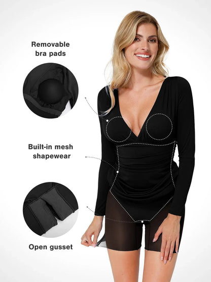 VIONA – Shaping Ruched Bodycon Dress