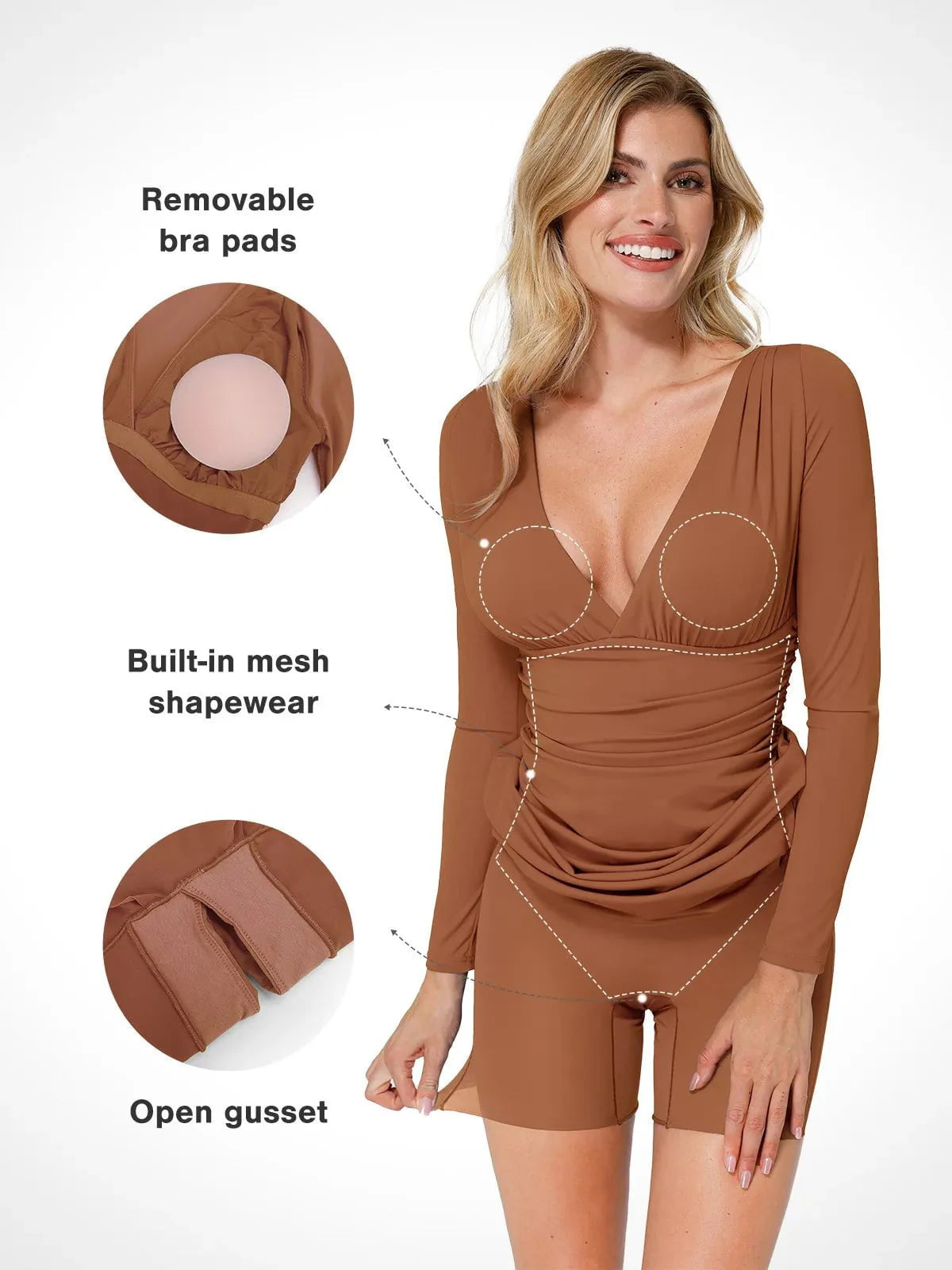 VIONA – Shaping Ruched Bodycon Dress