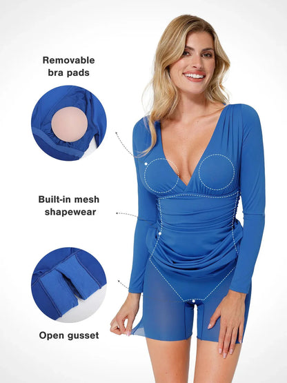 VIONA – Shaping Ruched Bodycon Dress