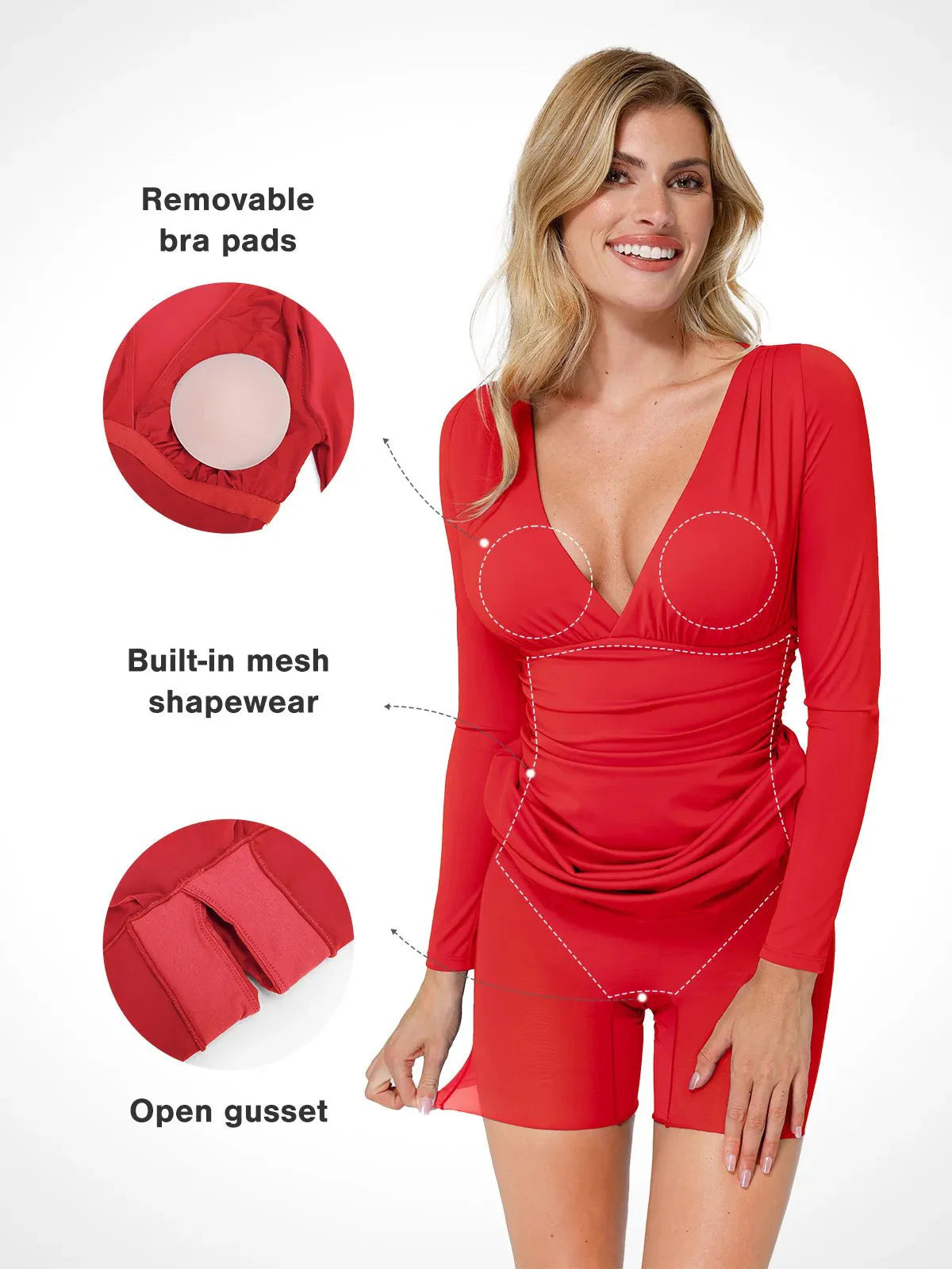 VIONA – Shaping Ruched Bodycon Dress