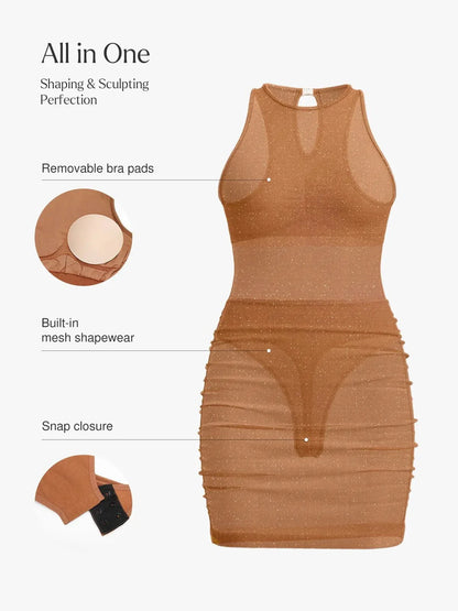 ASTRIA – Metallic Seamless Dress