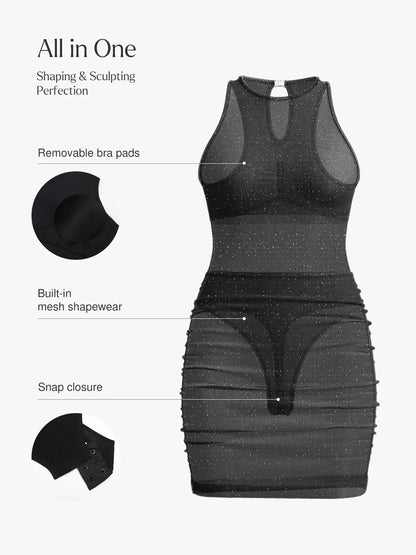 ASTRIA – Metallic Seamless Dress
