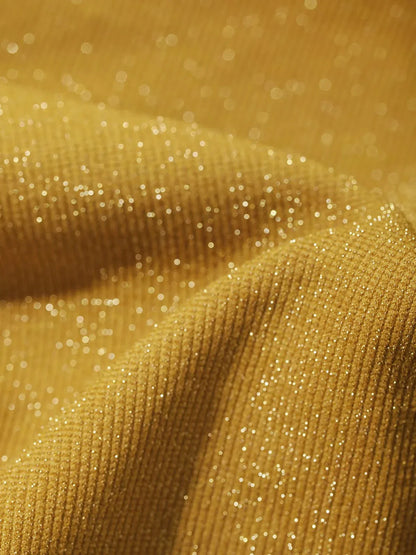 Shapewear Metallic Seamless Tummy-Control Bodysuit - LivingCurves Orange Yellow / XS