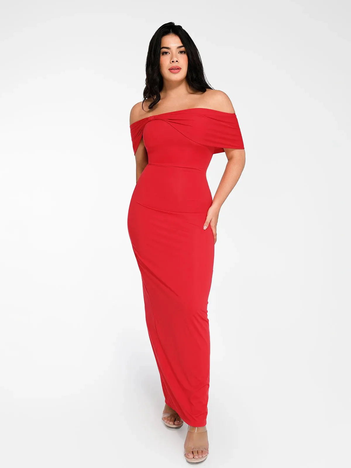 LUA – Off-Shoulder Slim Maxi Dress