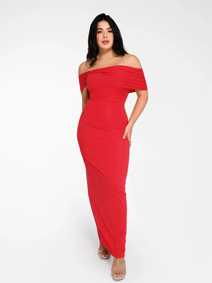 LUA – Off-Shoulder Slim Maxi Dress
