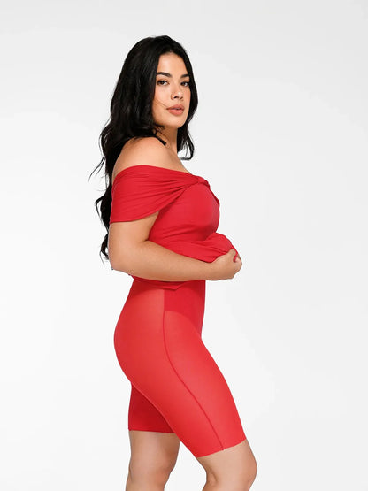 LUA – Off-Shoulder Slim Maxi Dress