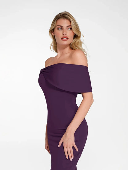 LUA – Off-Shoulder Slim Maxi Dress