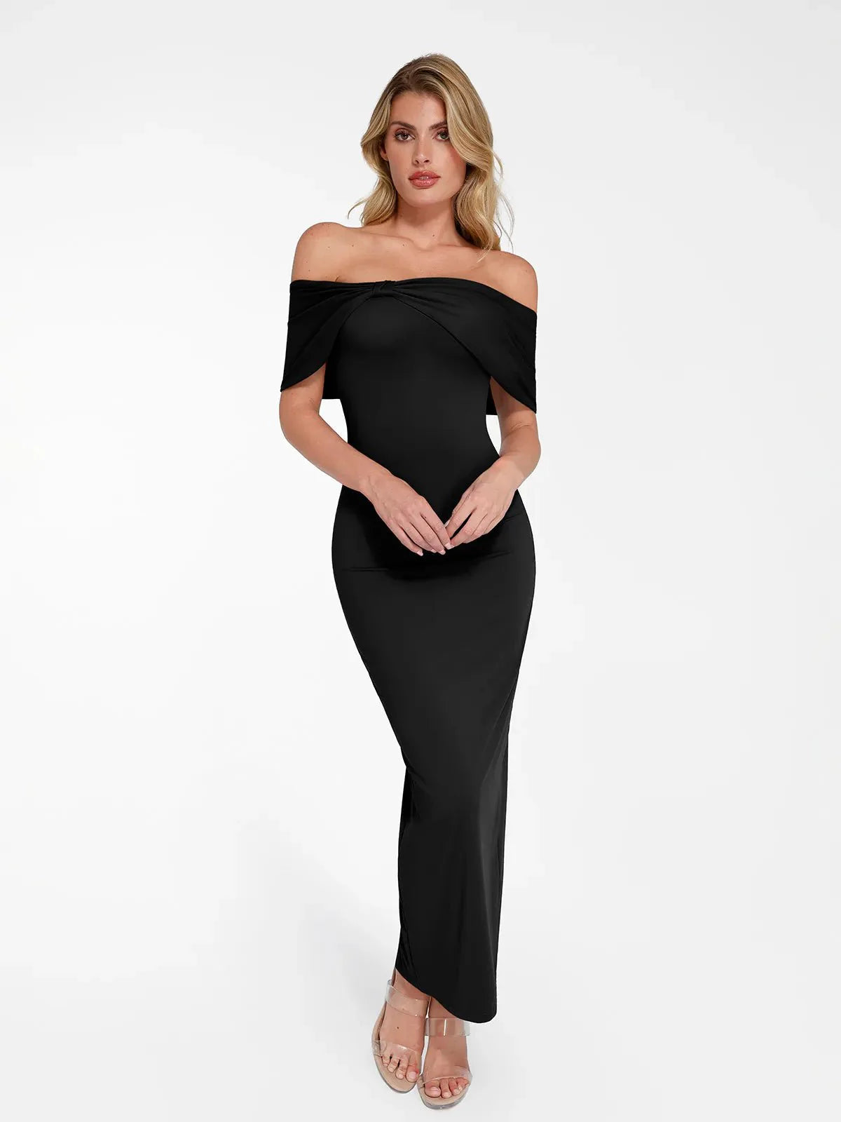 LUA – Off-Shoulder Slim Maxi Dress