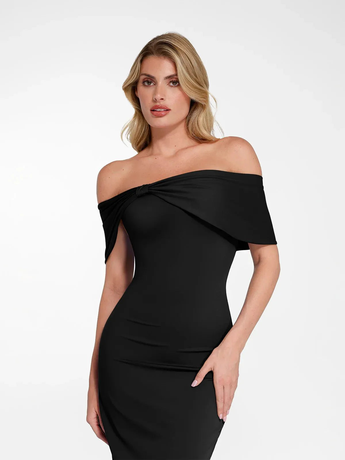 LUA – Off-Shoulder Slim Maxi Dress