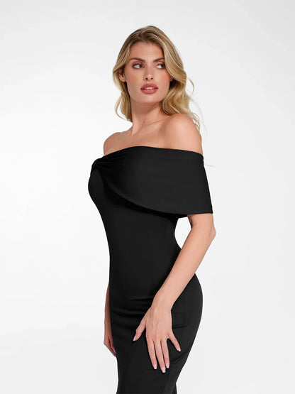 LUA – Off-Shoulder Slim Maxi Dress