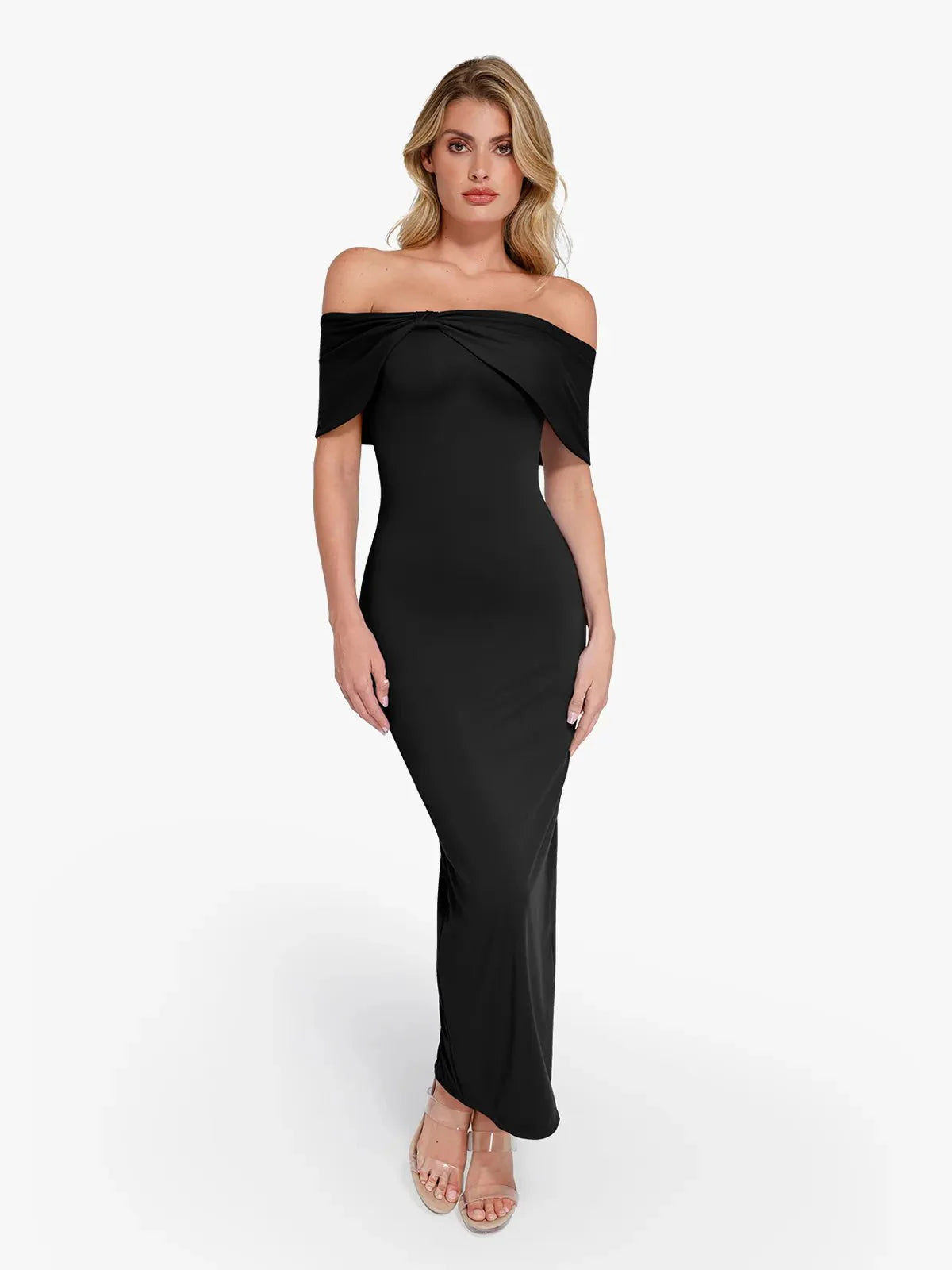 LUA – Off-Shoulder Slim Maxi Dress