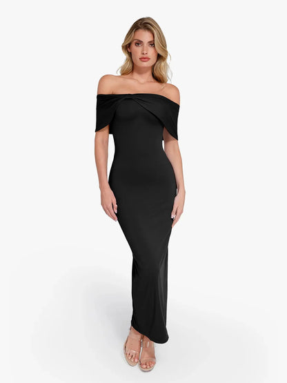 LUA – Off-Shoulder Slim Maxi Dress