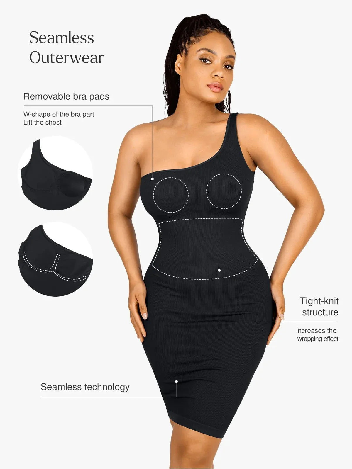 AYLA – One-Shoulder Shaping Mini Dress