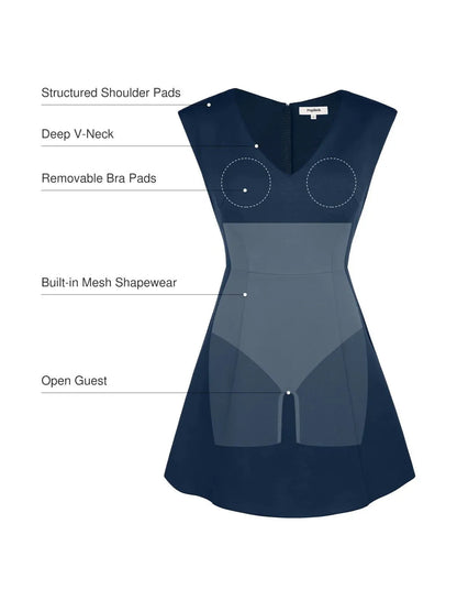 ORINA – Shaping V-Neck Mini Dress