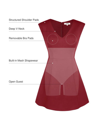 ORINA – Shaping V-Neck Mini Dress