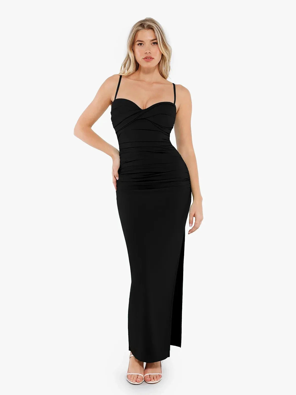 OLYNA – Shaping Bias Twist Maxi Dress
