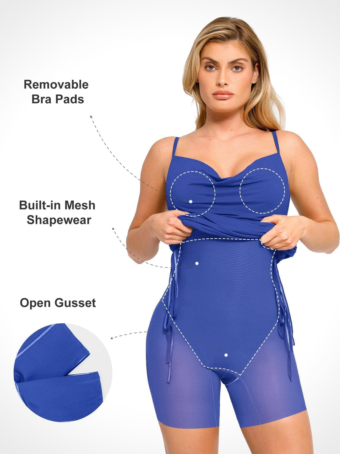 LIV – Shaping Ruched Mini Slip Dress