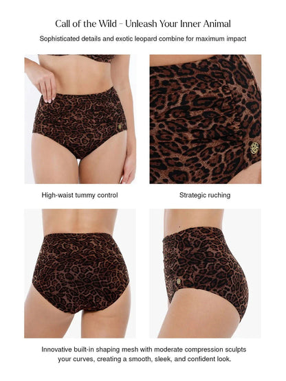 JUNGLESCULPT – High-Waisted Shaping Bikini Bottom