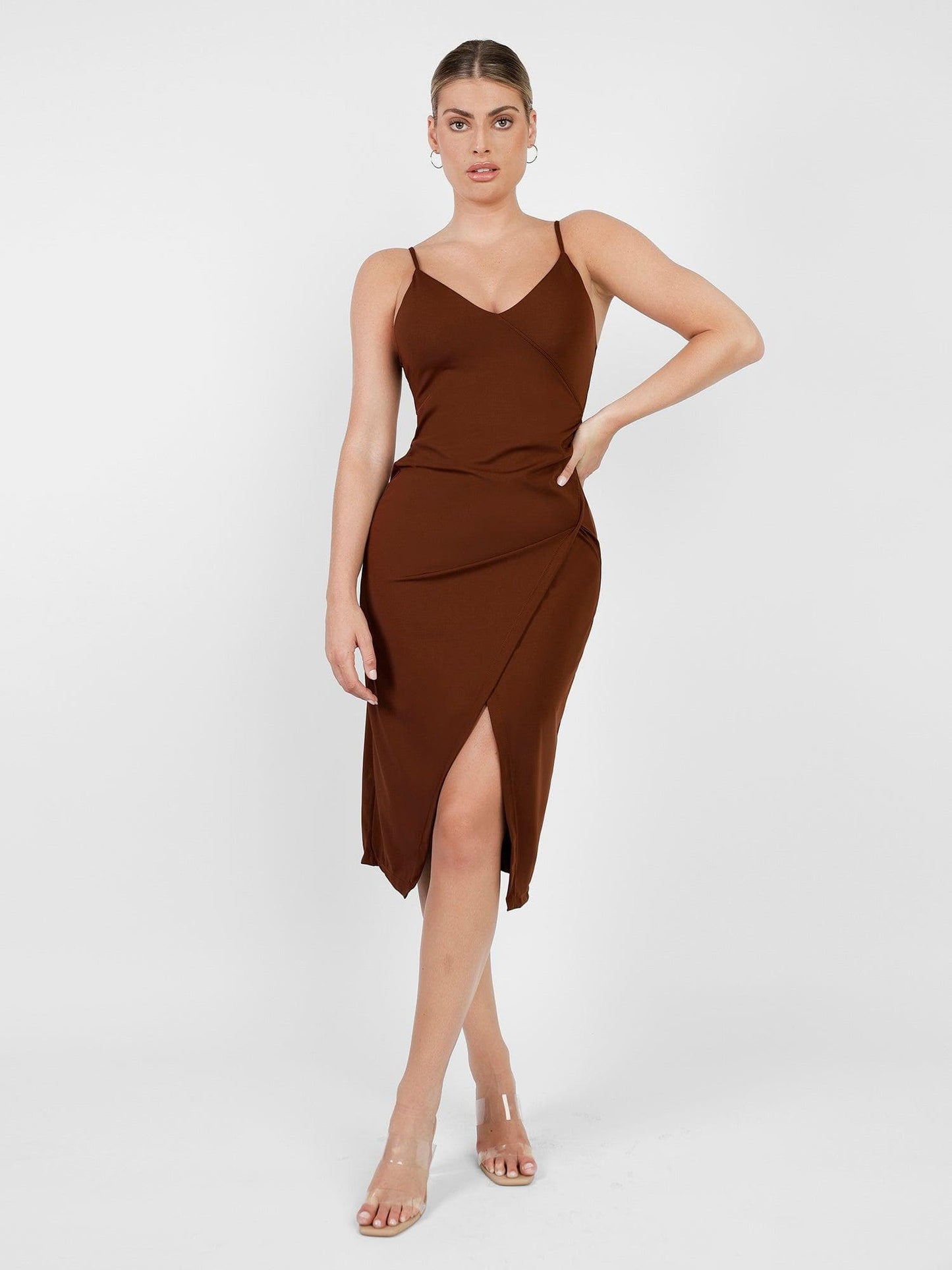 YARA – Shaping Wrap Midi Dress