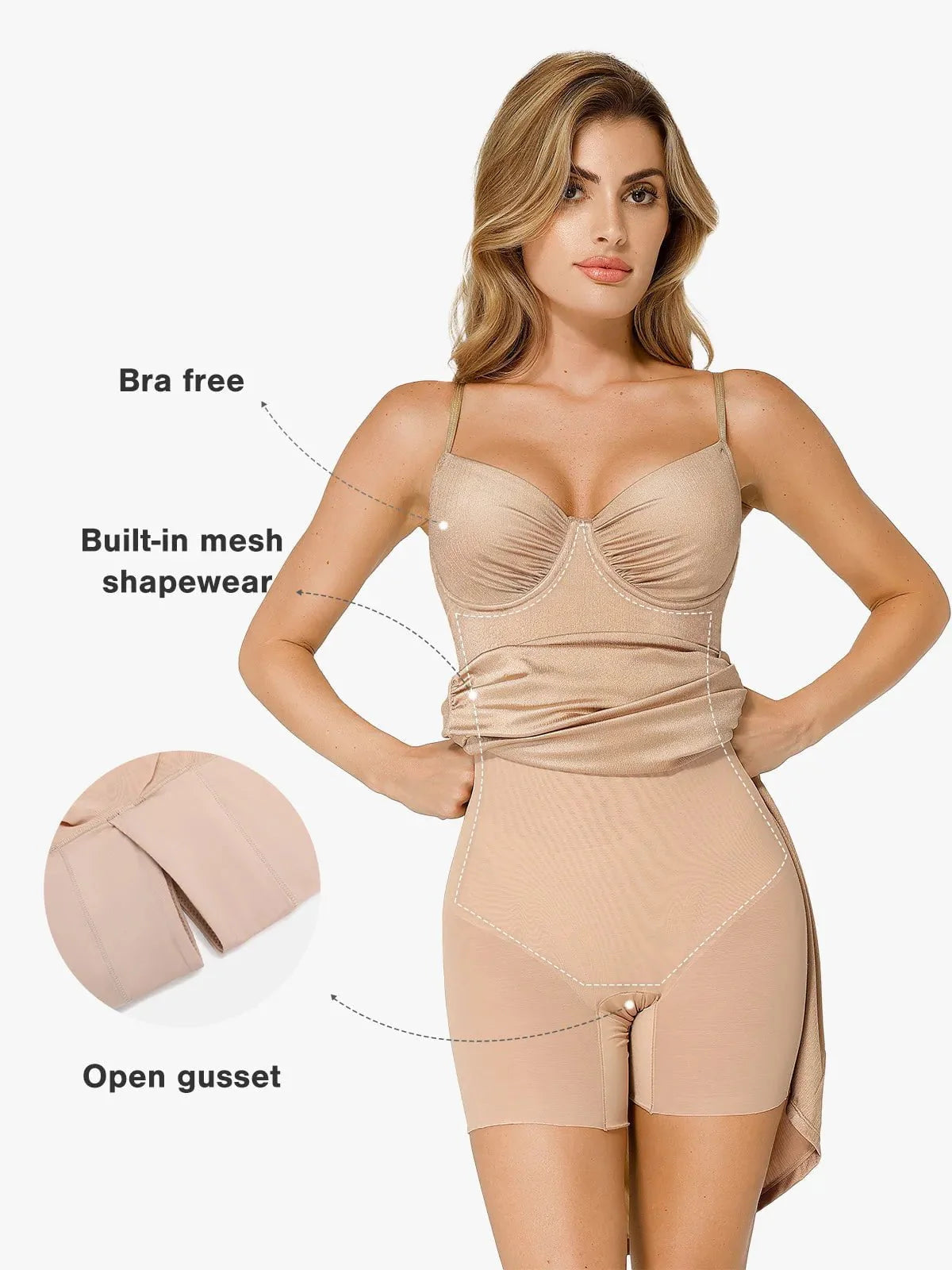 LEONA – Ruched Shine Sculpting Maxi Slip Dress
