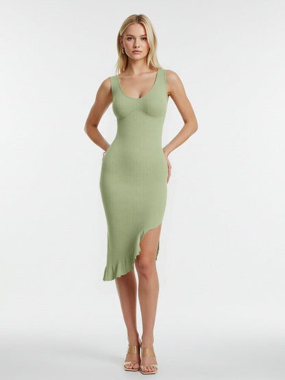 AUREA – Shaping Ruffle Hem Dress