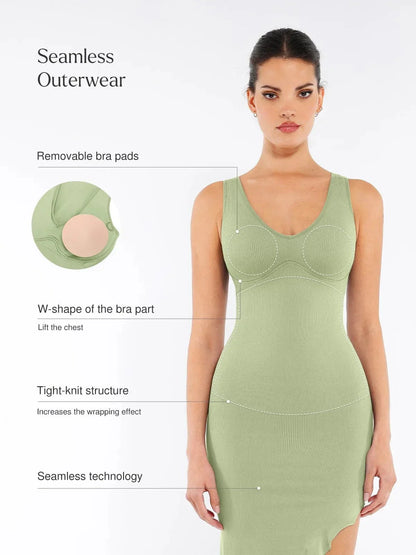 AUREA – Shaping Ruffle Hem Dress