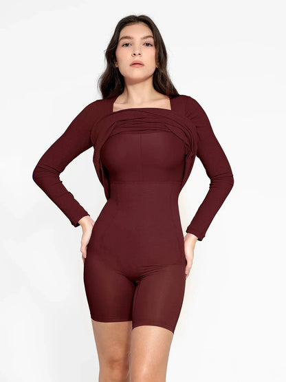 NOVA – Shapewear Maxi Dress met Lange Mouw