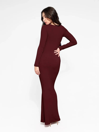 NOVA – Shapewear Maxi Dress met Lange Mouw