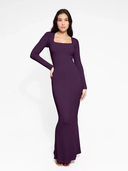 NOVA – Shapewear Maxi Dress met Lange Mouw