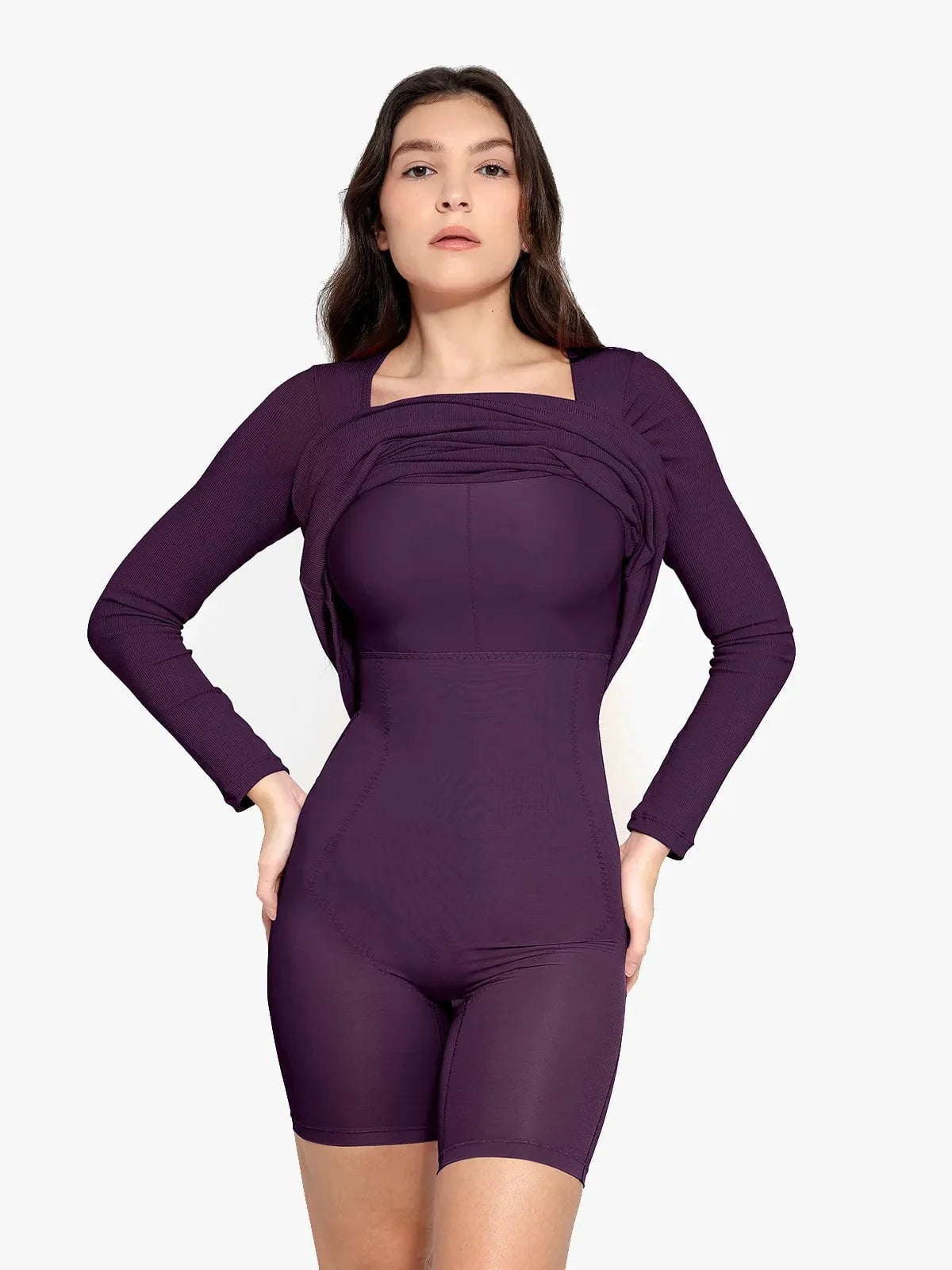 NOVA – Shapewear Maxi Dress met Lange Mouw