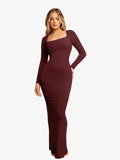 NOVA – Shapewear Maxi Dress met Lange Mouw