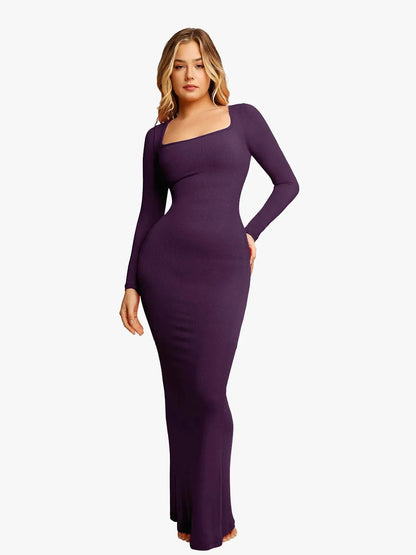 NOVA – Shapewear Maxi Dress met Lange Mouw