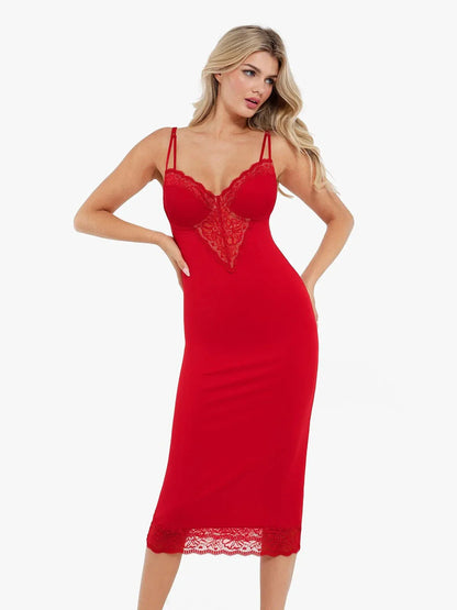ELORIA – Shaping Lace Midi Dress