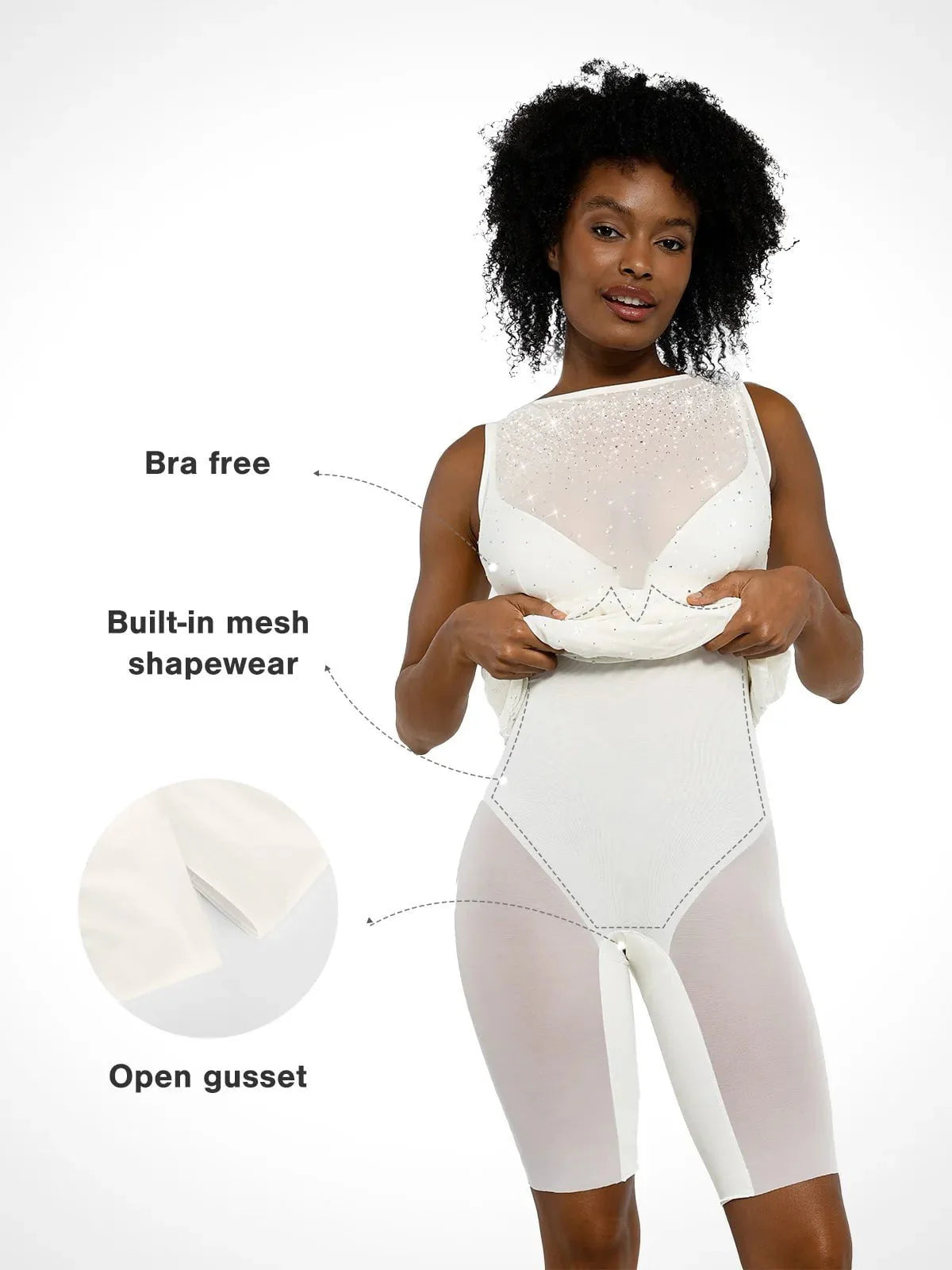 CYRA – Crystal Mesh Shaping Dress