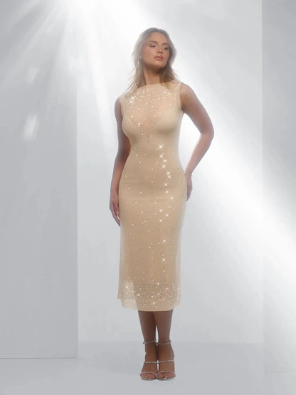 CYRA – Crystal Mesh Shaping Dress