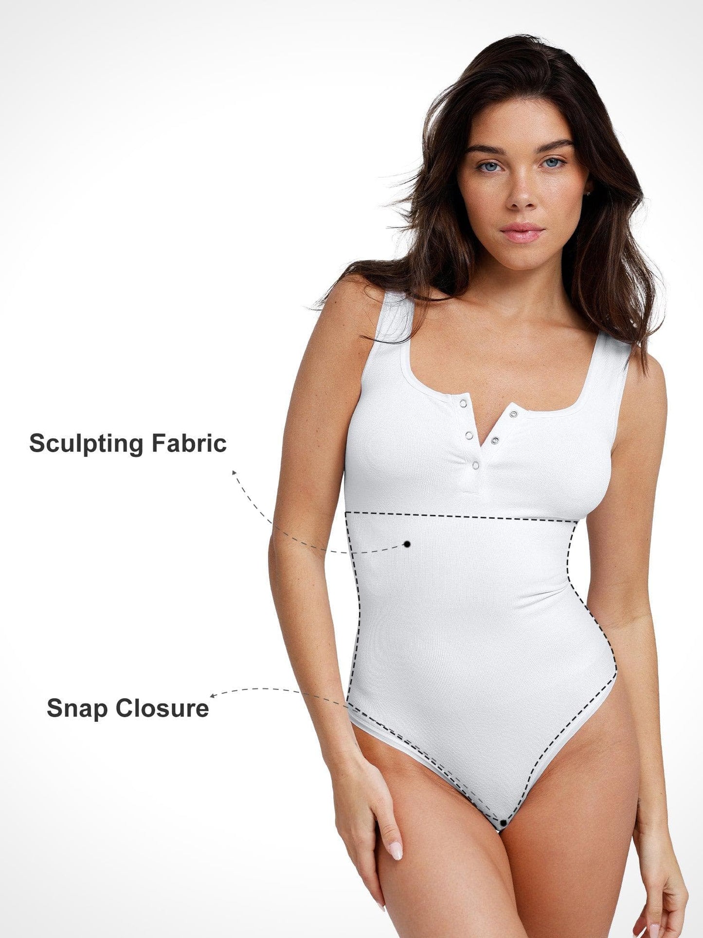 Shapewear Seamless Modal Smoothing Thong Bodysuits - LivingCurves Comfy Tops Body Shapers Sleeveless / Black / XS/S