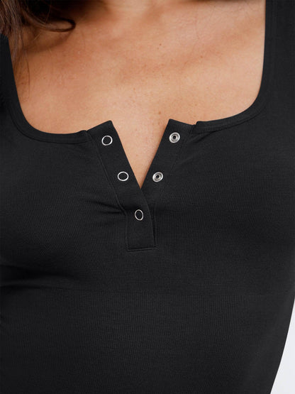 Shapewear Seamless Modal Smoothing Thong Bodysuits - LivingCurves Comfy Tops Body Shapers Sleeveless / Black / XS/S