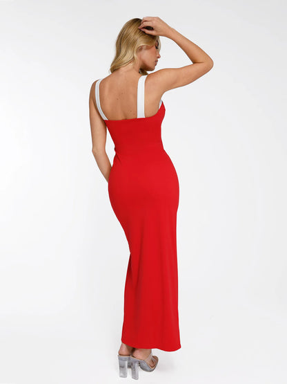 MIREILLE – Shaping Maxi Dress met Contrast Trim