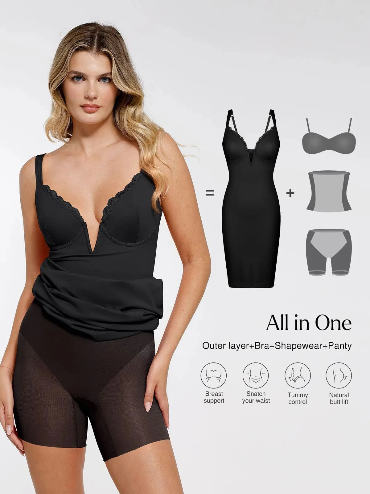 IRIS – Corrigerende Bodycon Mini Jurk
