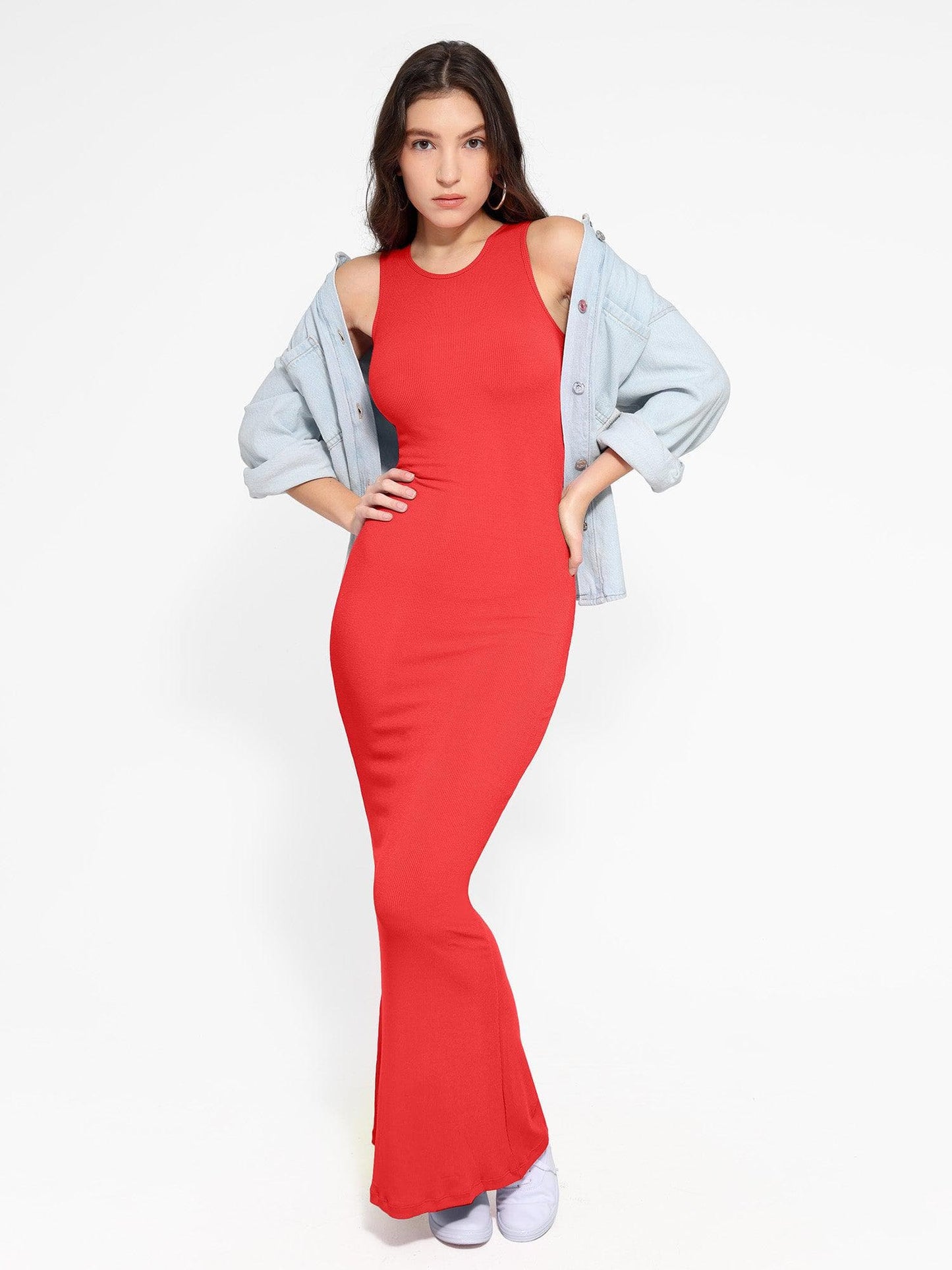 MELORA – Shaping Crew Neck Maxi Dress