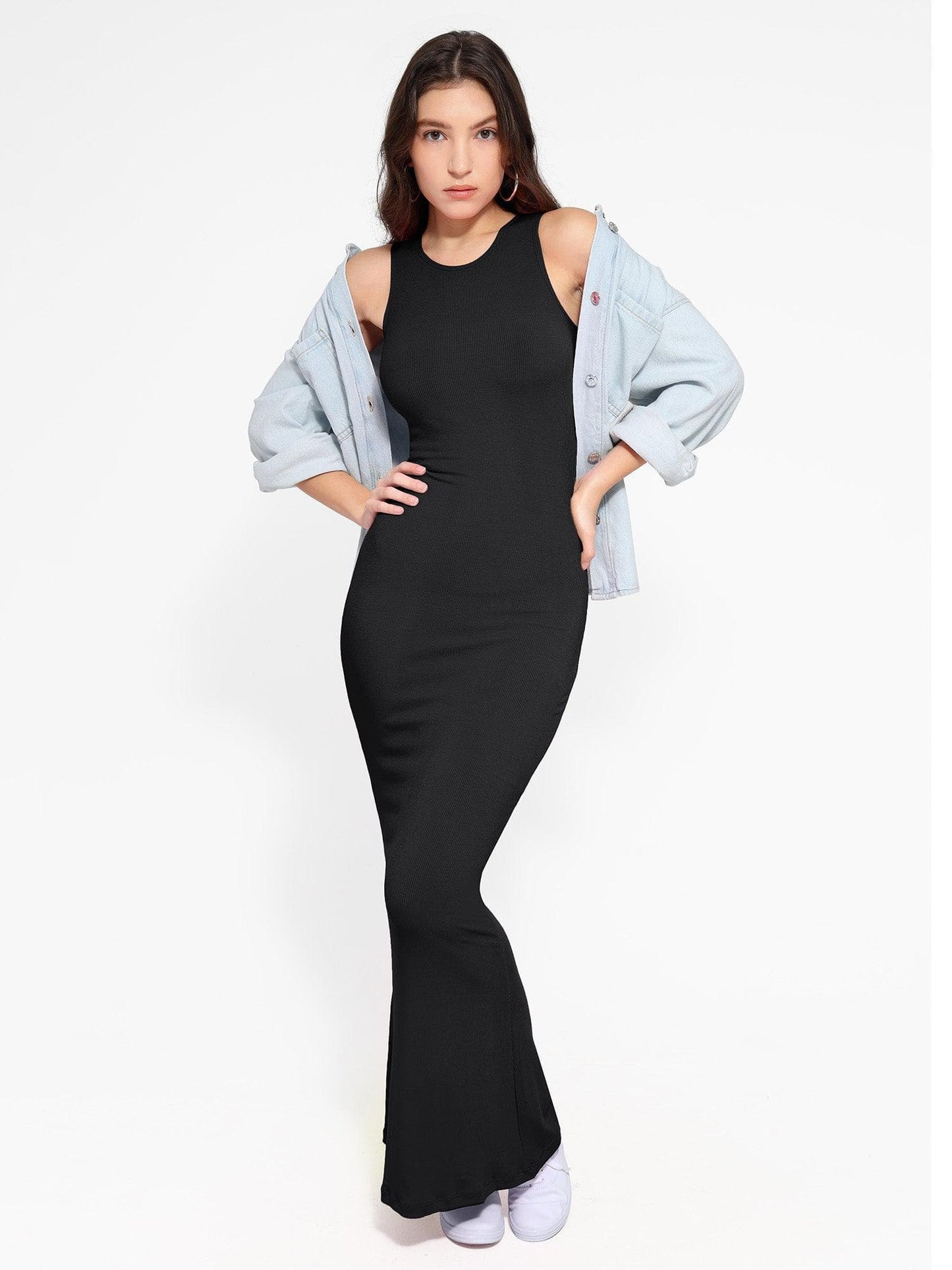 MELORA – Shaping Crew Neck Maxi Dress