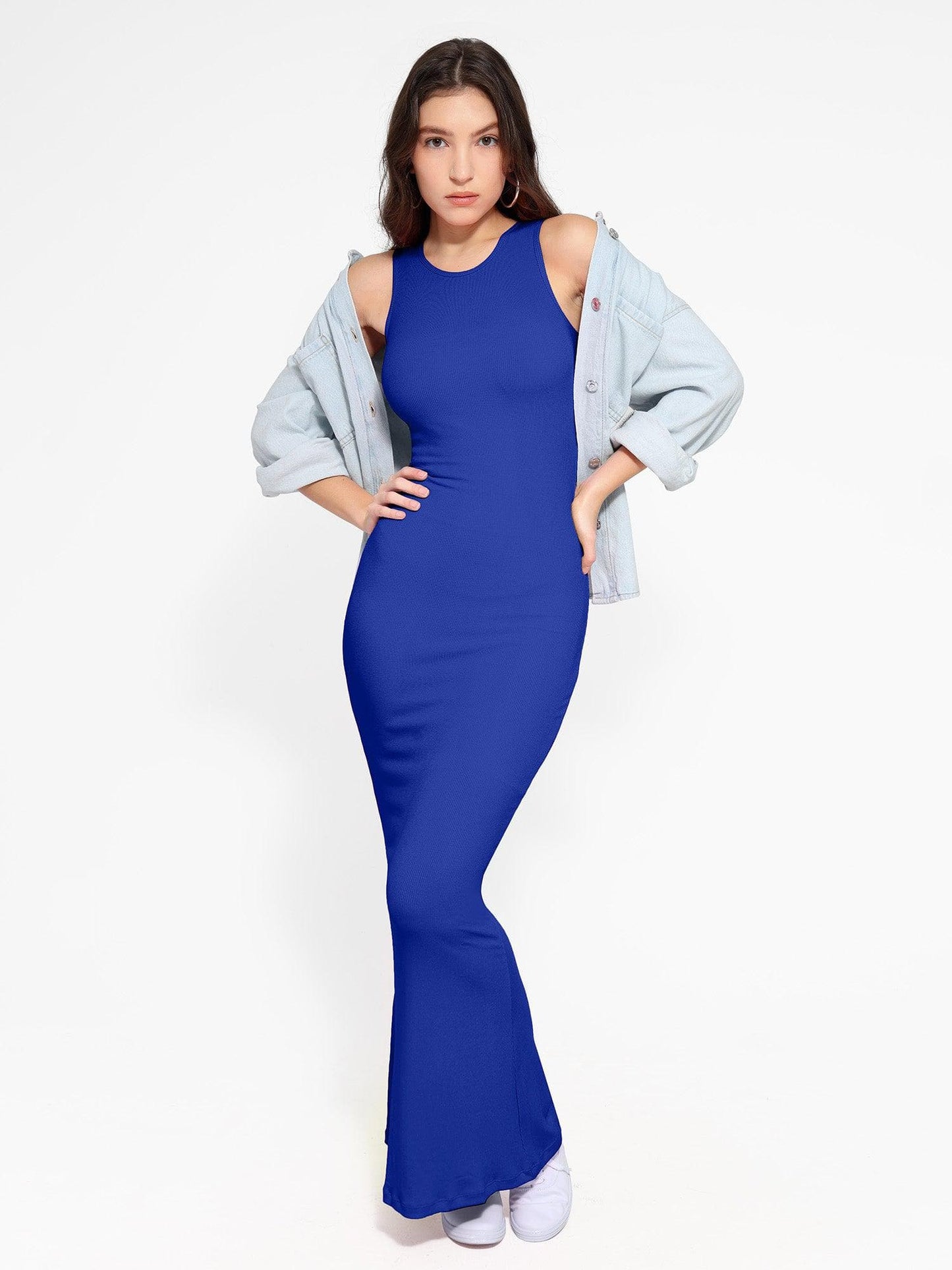 MELORA – Shaping Crew Neck Maxi Dress