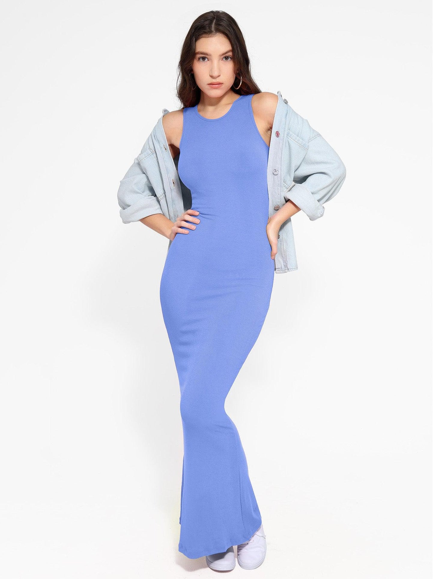 MELORA – Shaping Crew Neck Maxi Dress