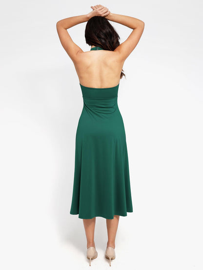 SERINA – Shaping Backless Halter Dress